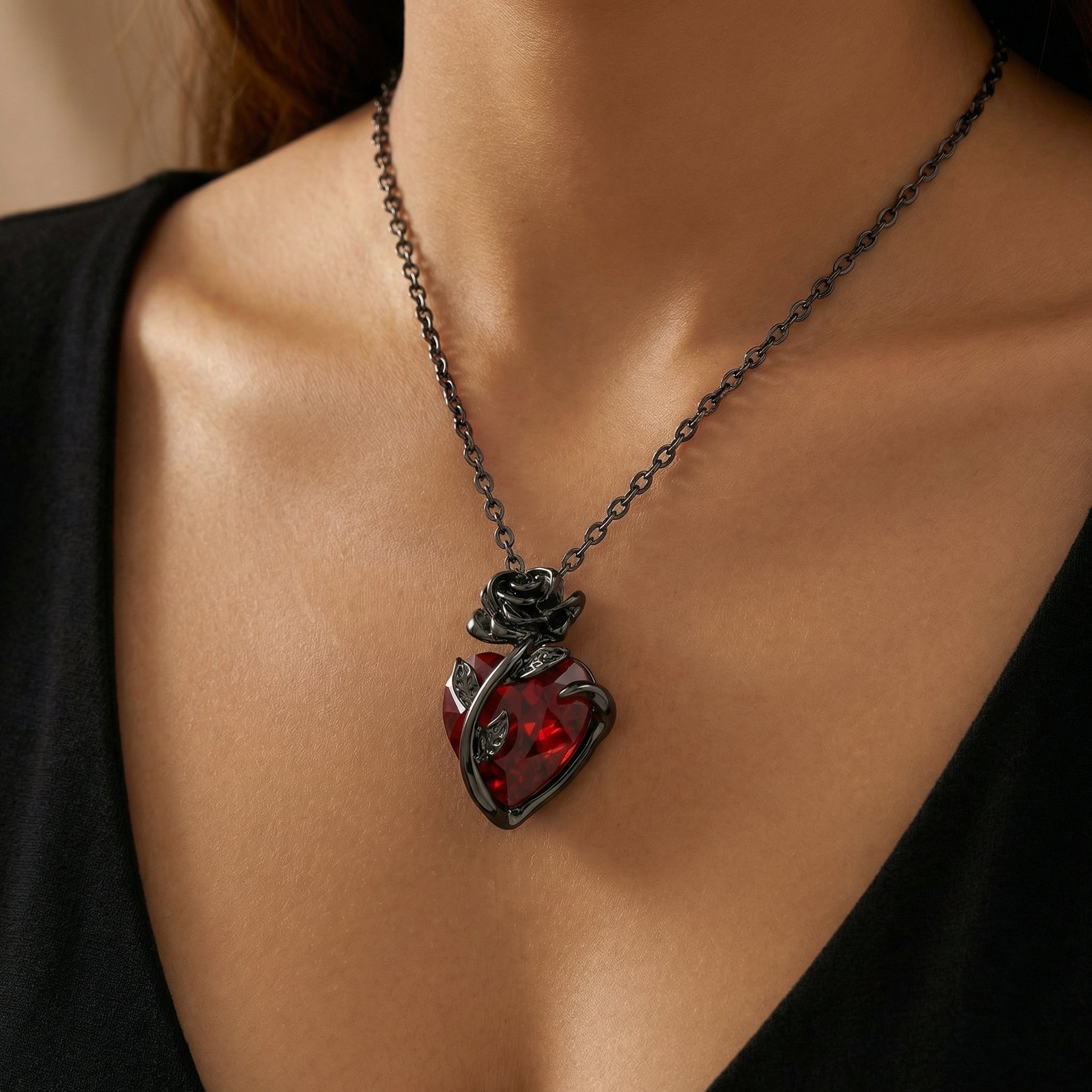 Naszyjnik Czarna Róża