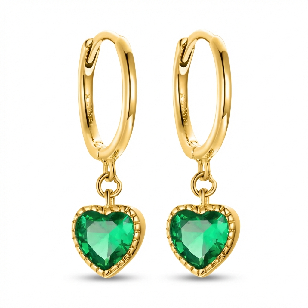 Kolczyki Cuore di Smeraldo